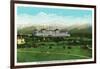 Bretton Woods, NH - Mt Washington Hotel, Presidential Range in September-Lantern Press-Framed Art Print