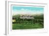 Bretton Woods, NH - Mt Washington Hotel, Presidential Range in September-Lantern Press-Framed Art Print