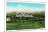 Bretton Woods, NH - Mt Washington Hotel, Presidential Range in September-Lantern Press-Mounted Art Print