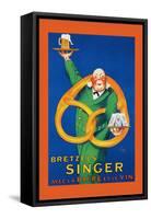 Bretzels Singer, Avec la Biere et la Vin-Lotti-Framed Stretched Canvas