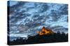 Breuberg, Hesse, Germany, Castle Breuberg at Dusk-Bernd Wittelsbach-Stretched Canvas