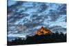 Breuberg, Hesse, Germany, Castle Breuberg at Dusk-Bernd Wittelsbach-Stretched Canvas