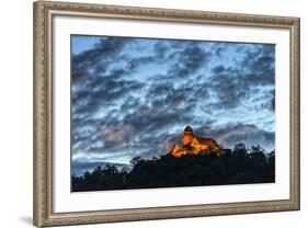 Breuberg, Hesse, Germany, Castle Breuberg at Dusk-Bernd Wittelsbach-Framed Photographic Print