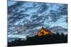 Breuberg, Hesse, Germany, Castle Breuberg at Dusk-Bernd Wittelsbach-Mounted Photographic Print