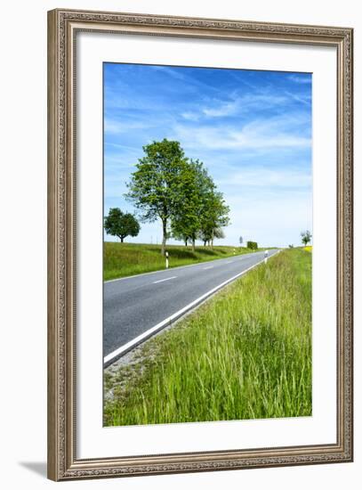 Breuberg, Hesse, Germany, Country Road in Spring-Bernd Wittelsbach-Framed Photographic Print