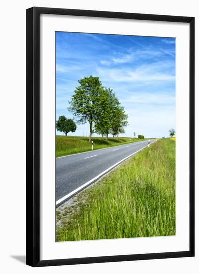 Breuberg, Hesse, Germany, Country Road in Spring-Bernd Wittelsbach-Framed Photographic Print