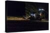Breuberg, Hesse, Germany, Maize Harvest by Night-Bernd Wittelsbach-Stretched Canvas