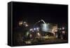 Breuberg, Hesse, Germany, Maize Harvest by Night-Bernd Wittelsbach-Framed Stretched Canvas