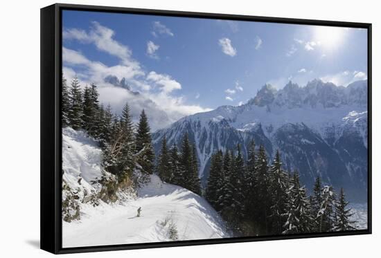 Brevant Ski Area, Aiguilles De Chamonix, Chamonix, Haute-Savoie, French Alps, France, Europe-Christian Kober-Framed Stretched Canvas