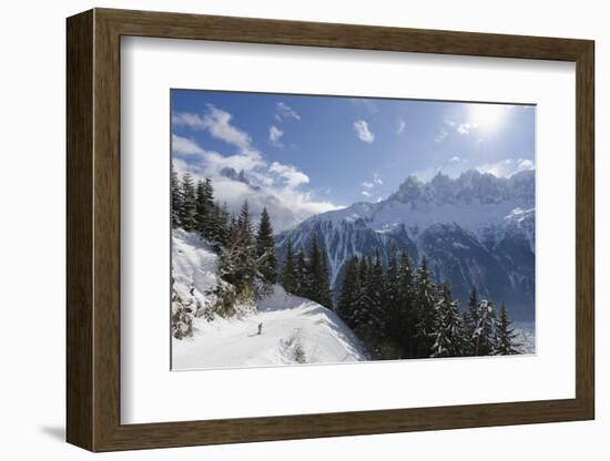 Brevant Ski Area, Aiguilles De Chamonix, Chamonix, Haute-Savoie, French Alps, France, Europe-Christian Kober-Framed Photographic Print