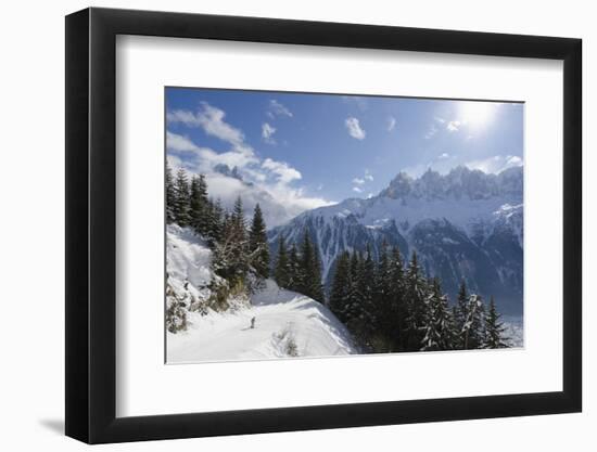 Brevant Ski Area, Aiguilles De Chamonix, Chamonix, Haute-Savoie, French Alps, France, Europe-Christian Kober-Framed Photographic Print