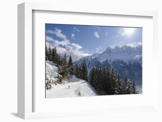 Brevant Ski Area, Aiguilles De Chamonix, Chamonix, Haute-Savoie, French Alps, France, Europe-Christian Kober-Framed Photographic Print