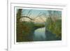 Brevard, North Carolina - French Broad River Scene-Lantern Press-Framed Premium Giclee Print