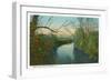 Brevard, North Carolina - French Broad River Scene-Lantern Press-Framed Art Print