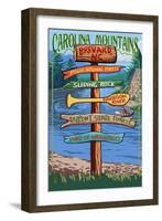 Brevard, North Carolina - Sign Destinations-Lantern Press-Framed Art Print