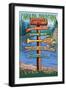 Brevard, North Carolina - Sign Destinations-Lantern Press-Framed Art Print