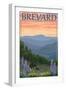 Brevard, North Carolina - Spring Flowers and Bear Family-Lantern Press-Framed Art Print