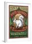 Brevard, North Carolina - White Squirrel-Lantern Press-Framed Art Print