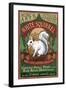 Brevard, North Carolina - White Squirrel-Lantern Press-Framed Art Print