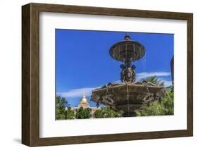 Brewer Fountain, Boston Common, State House, Boston, Massachusetts. Fountain cast in 1868 by Lenard-William Perry-Framed Photographic Print