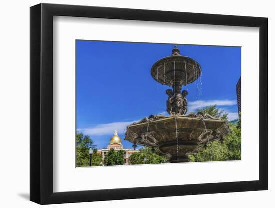 Brewer Fountain, Boston Common, State House, Boston, Massachusetts. Fountain cast in 1868 by Lenard-William Perry-Framed Photographic Print