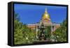 Brewer Fountain, Boston Common, State House, Boston, Massachusetts. Fountain cast in 1868 by Lenard-William Perry-Framed Stretched Canvas