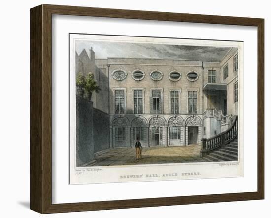 Brewers' Hall, Addle Street, City of London, 1831-William Radclyffe-Framed Giclee Print