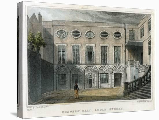 Brewers' Hall, Addle Street, City of London, 1831-William Radclyffe-Stretched Canvas