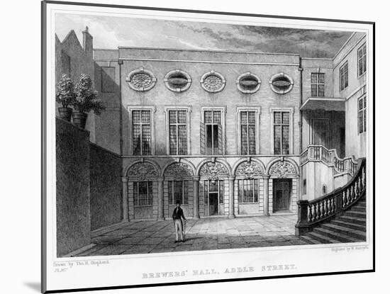 Brewers' Hall, Addle Street, City of London, 1831-William Radclyffe-Mounted Giclee Print