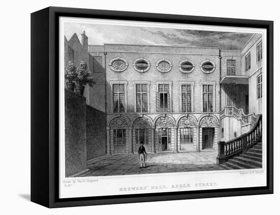 Brewers' Hall, Addle Street, City of London, 1831-William Radclyffe-Framed Stretched Canvas