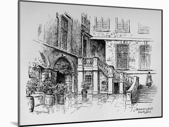 'Brewers' Hall Courtyard', 1890-Hume Nisbet-Mounted Giclee Print