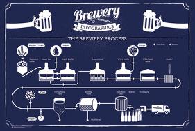 Brewery Infographic-null-Lamina Framed Poster
