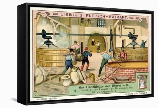 Brewhouse of a London Brewery, 18th Century-null-Framed Stretched Canvas