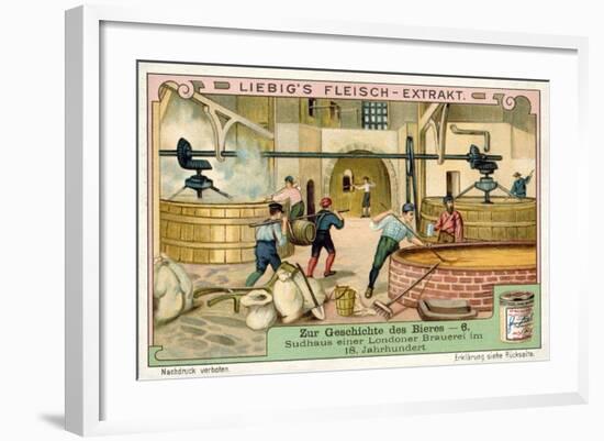 Brewhouse of a London Brewery, 18th Century-null-Framed Giclee Print