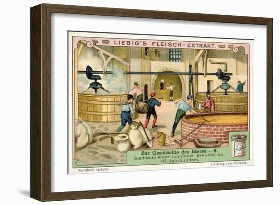 Brewhouse of a London Brewery, 18th Century-null-Framed Giclee Print