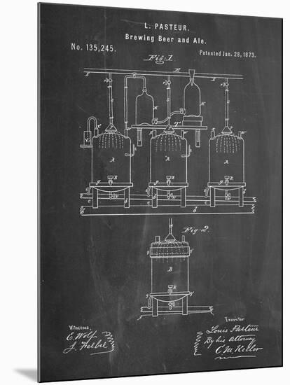 Brewing Beer Patent-null-Mounted Art Print