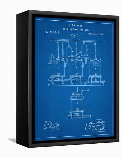 Brewing Beer Patent-null-Framed Stretched Canvas