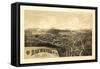 Brewster, New York - Panoramic Map-Lantern Press-Framed Stretched Canvas