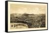 Brewster, New York - Panoramic Map-Lantern Press-Framed Stretched Canvas