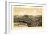 Brewster, New York - Panoramic Map-Lantern Press-Framed Art Print