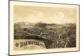 Brewster, New York - Panoramic Map-Lantern Press-Mounted Art Print