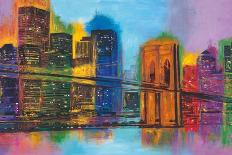 Abstract NYC Skyline at Night-Brian Carter-Art Print