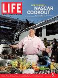 Chef Mario Batali Preparing a NASCAR Cookout at Texas Motor Speedway, May 5, 2006-Brian Finke-Mounted Photographic Print