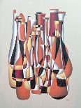 Dimentional Transposition, Carmine Vermillion-Brian Irving-Giclee Print