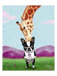 Giraffe Kisses-Brian Rubenacker-Art Print