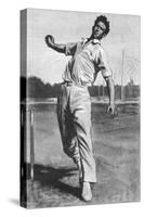Brian Statham, Captain of Lancashire Cricket Club-Ralph Bruce-Stretched Canvas