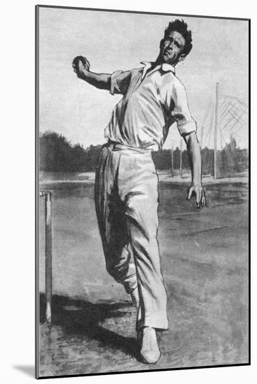 Brian Statham, Captain of Lancashire Cricket Club-Ralph Bruce-Mounted Giclee Print