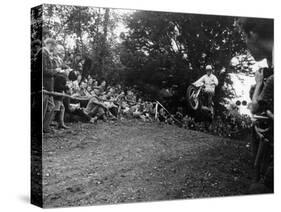 Brian Stonebridge Riding a 498 Matchless at Brands Hatch, Kent, 1952-null-Stretched Canvas