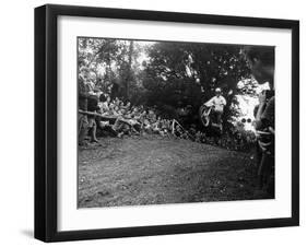 Brian Stonebridge Riding a 498 Matchless at Brands Hatch, Kent, 1952-null-Framed Photographic Print