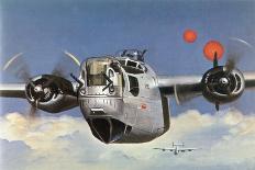 During World War Two an American B-24 "Liberator" Encounters "Foo Fighters" During a Bombing Raid-Brian Withers-Stretched Canvas